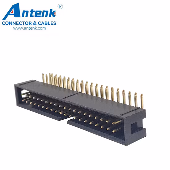 conector encoberto masculino do encabeçamento da caixa de IDC do ângulo direito de 2.54mm 40pin